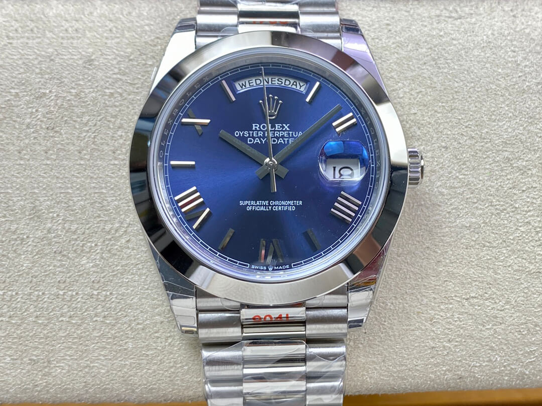 Replica Rolex Day Date M228206-0015 1:1 Best Edition Blue Dial - DEEPREPS