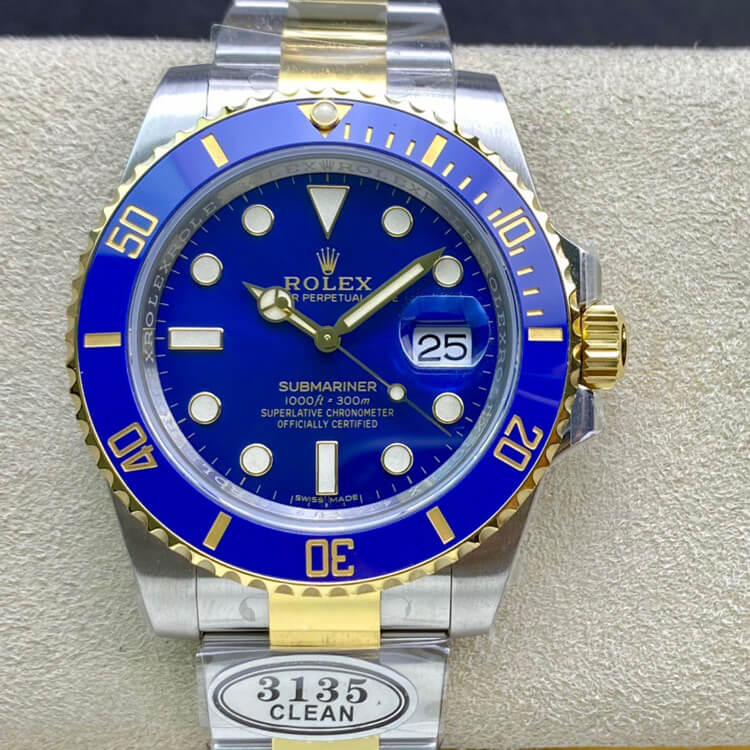 Rolex Submariner Replica 116613LB-97203 1:1 Best Edition V4 Blue Bezel - DEEPREPS