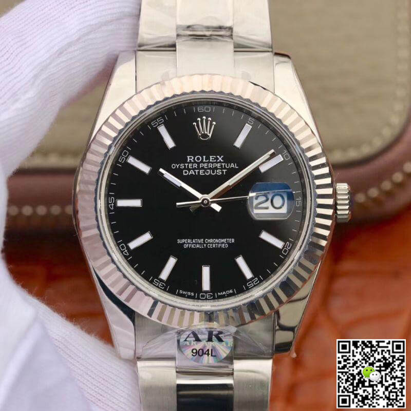 Replica Rolex Datejust 126334 41mm Men Watches 1:1 Best Edition Swiss EAT2824 Black Dial - DEEPREPS