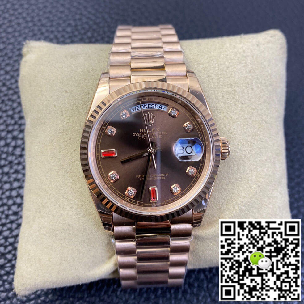 Replica Rolex Day Date 118235 1:1 Best Edition Brown Dial - DEEPREPS