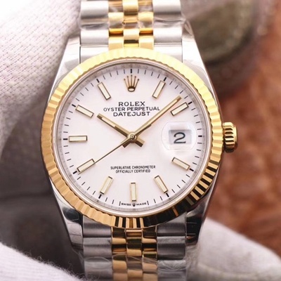 Replica Rolex Datejust M126233-0019 1:1 Best Edition White Dial Swiss ETA3235 - DEEPREPS