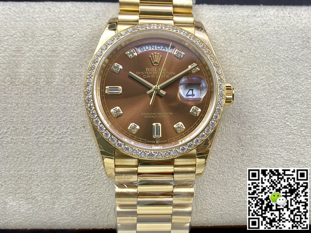 Replica Rolex Day Date M128348RBR-0005 1:1 Best Edition Yellow Gold - DEEPREPS