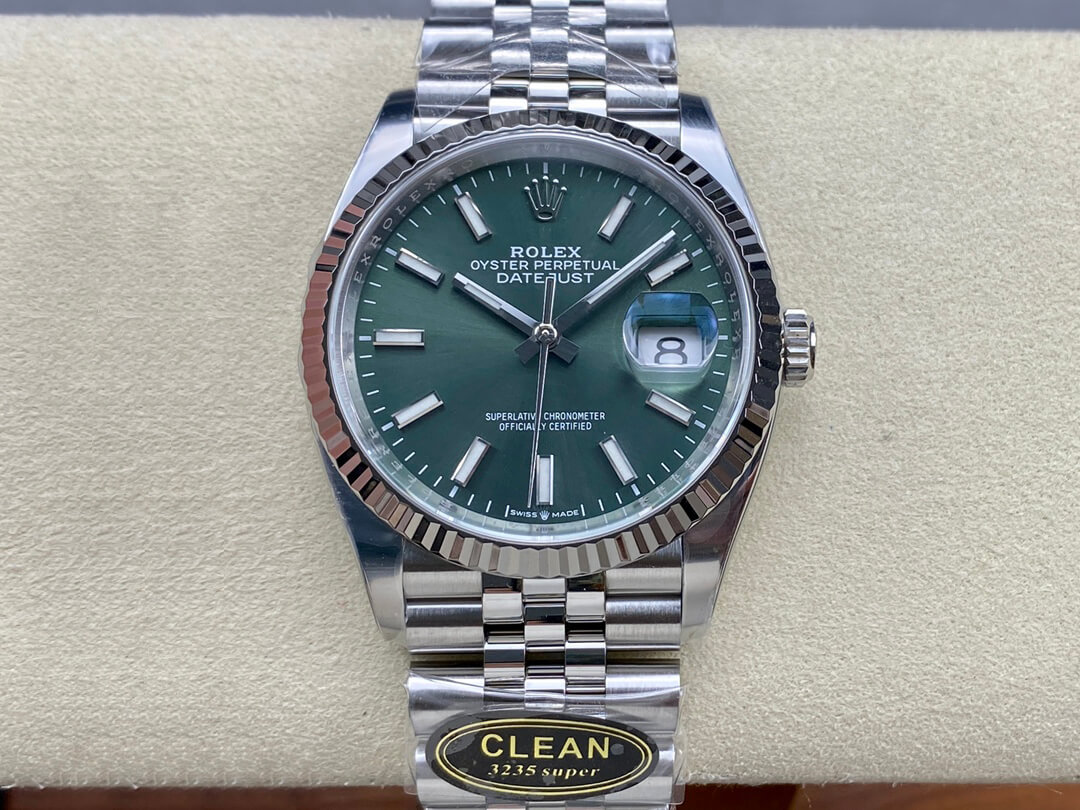 Replica Rolex Datejust M126234-0051 36MM 1:1 Best Edition Green Dial - DEEPREPS
