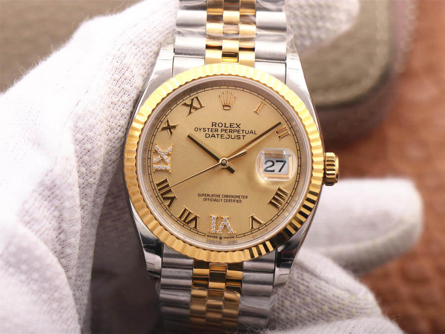 Replica Rolex Datejust 126233 1:1 Best Edition Gold Dial - DEEPREPS