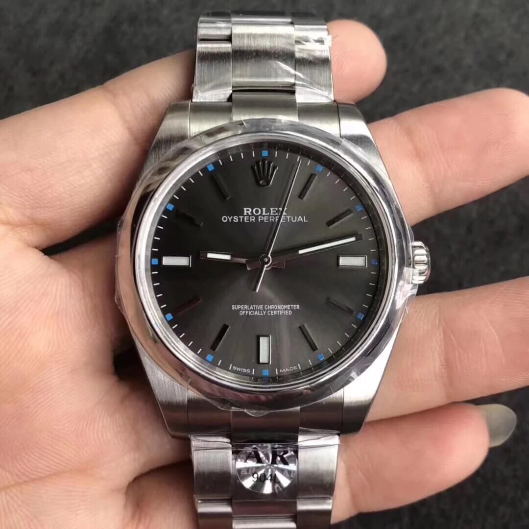 Replica Rolex Oyster Perpetual 114300 39MM 1:1 Best Edition Grey Dial - DEEPREPS