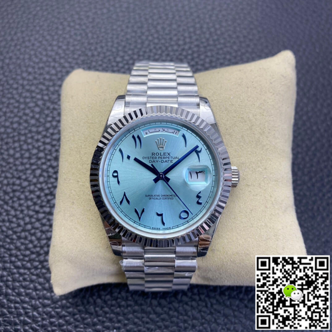 Replica Rolex Day Date 1:1 Best Edition Middle East Custom Ice Blue Dial - DEEPREPS