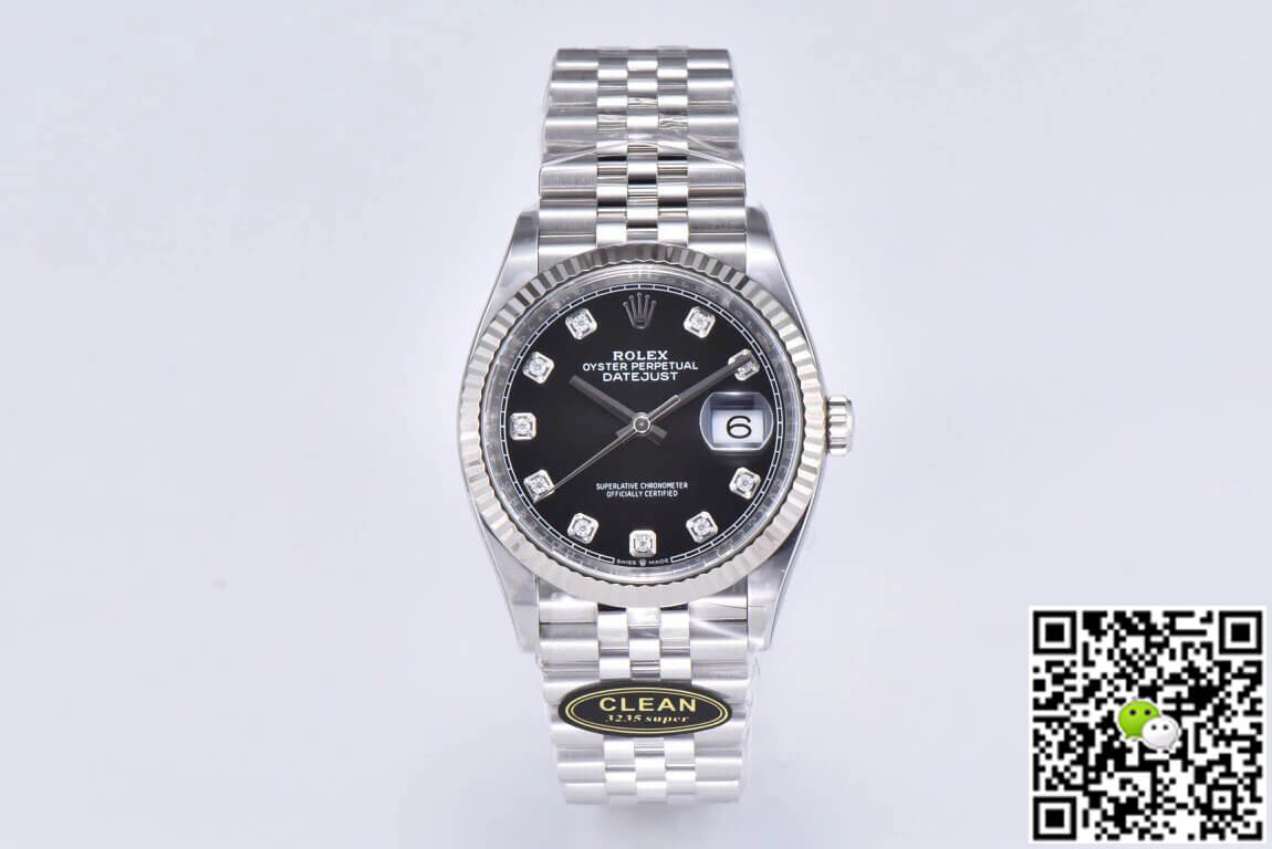 Replica Rolex Datejust M126234-0027 36MM 1:1 Best Edition Black Dial - DEEPREPS