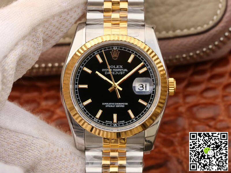 Replica Rolex Datejust 126233 36mm Mechanical Watches 1:1 Best Edition Swiss ETA3135 Two Tone Bracelet - DEEPREPS
