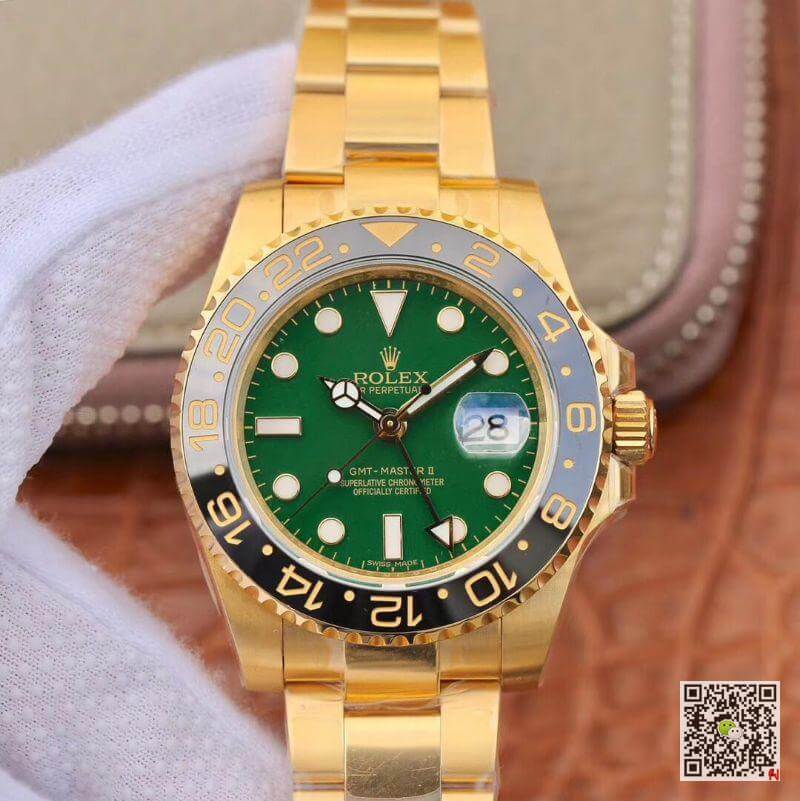 Replica Rolex GMT Master II 116718LN 40mm Mechanical Watches 1:1 Best Edition Swiss ETA2836 Green Dial - DEEPREPS