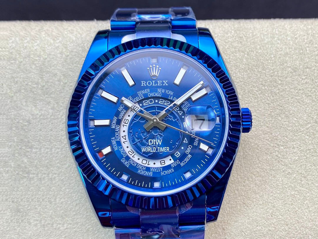 Replica Rolex Sky Dweller 40MM 1:1 Best Edition  DIW Blue Dial - DEEPREPS