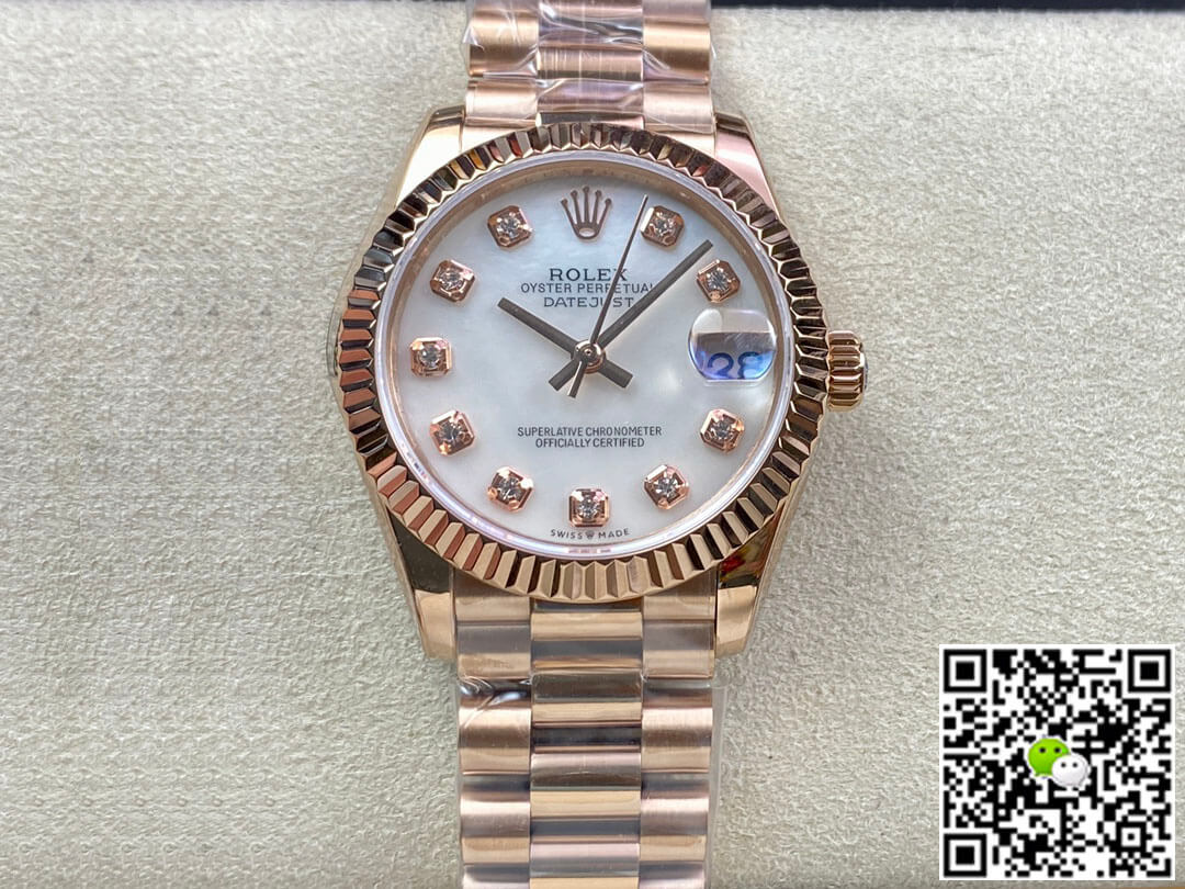 Replica Rolex Datejust M278275-0009 31MM 1:1 Best Edition Rose Gold - DEEPREPS