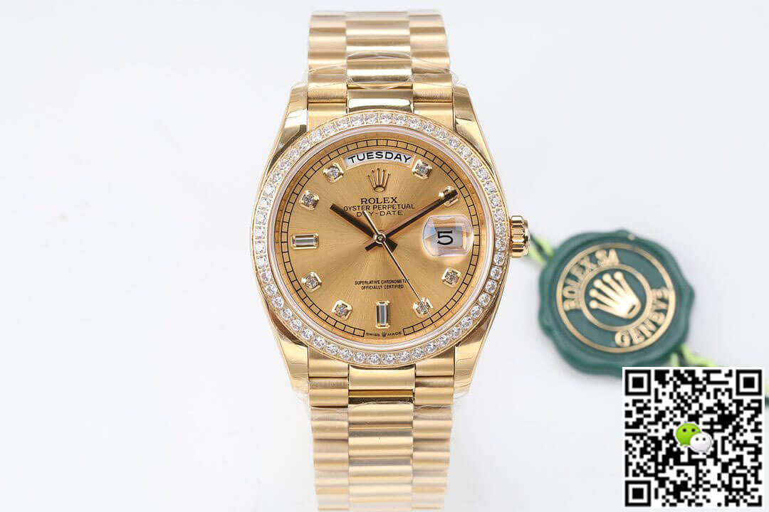 Replica Rolex Day Date M128348RBR-0008 1:1 Best Edition Diamond Dial - DEEPREPS
