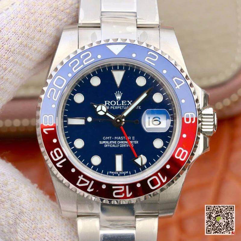 Replica Rolex GMT Master II 126710BLRO Mechanical Watches 1:1 Best Edition Swiss ETA 2836 - DEEPREPS
