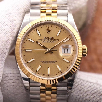 Replica Rolex Datejust M126233-0015 1:1 Best Edition Champagne Dial Swiss ETA3235 - DEEPREPS