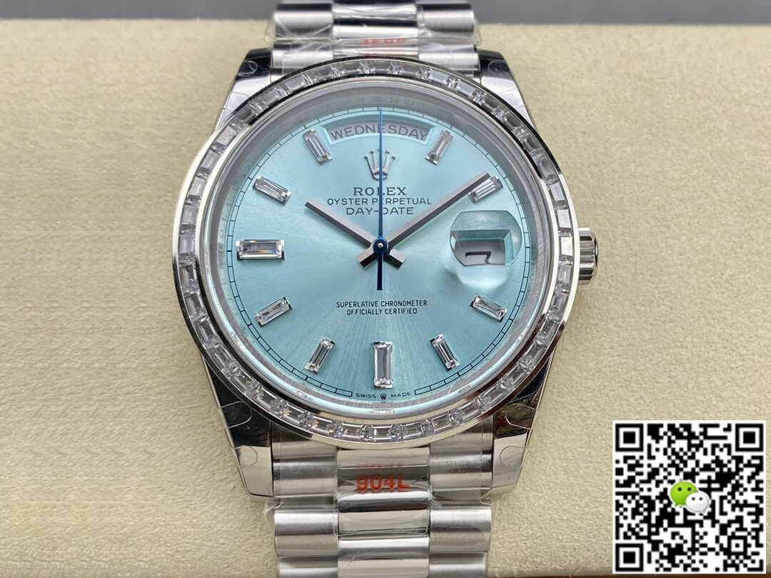 Replica Rolex Day Date M228396TBR-0002 1:1 Best Edition Ice Blue Dial - DEEPREPS