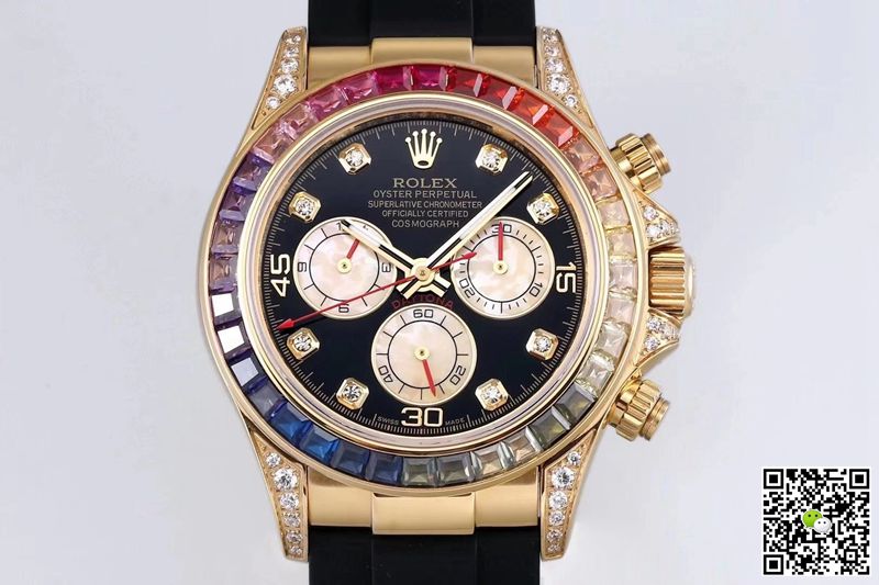 Replica Rolex Daytona 116598RBOW 1:1 Best Edition Yellow Gold Swiss ETA4130 - DEEPREPS