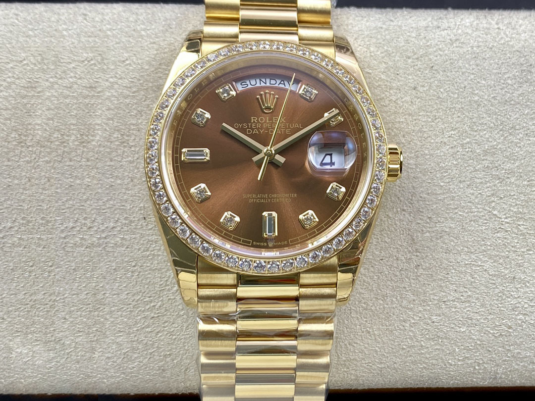 Replica Rolex Day Date M128348RBR-0005 1:1 Best Edition Yellow Gold - DEEPREPS