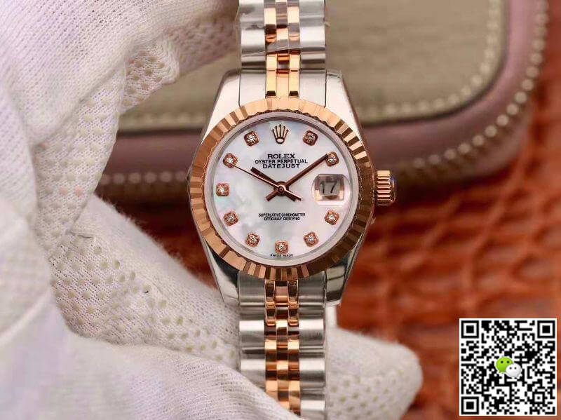 Replica Rolex Lady Datejust 28MM 1:1 Best Edition Swiss NH05 Rose Gold Plated - DEEPREPS