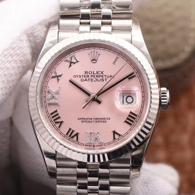 Replica Rolex Datejust M126234-0031 1:1 Best Edition Pink Dial Swiss ETA3235 - DEEPREPS