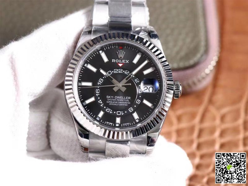 Replica Rolex Sky Dweller M326934-0005 1:1 Best Edition  Black Dial Swiss ETA9001 - DEEPREPS