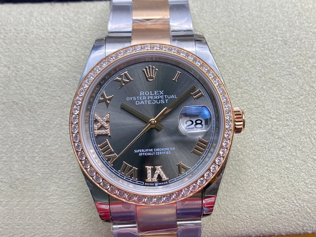 Replica Rolex Datejust M126281RBR-0012 1:1 Best Edition Dark Grey Dial - DEEPREPS