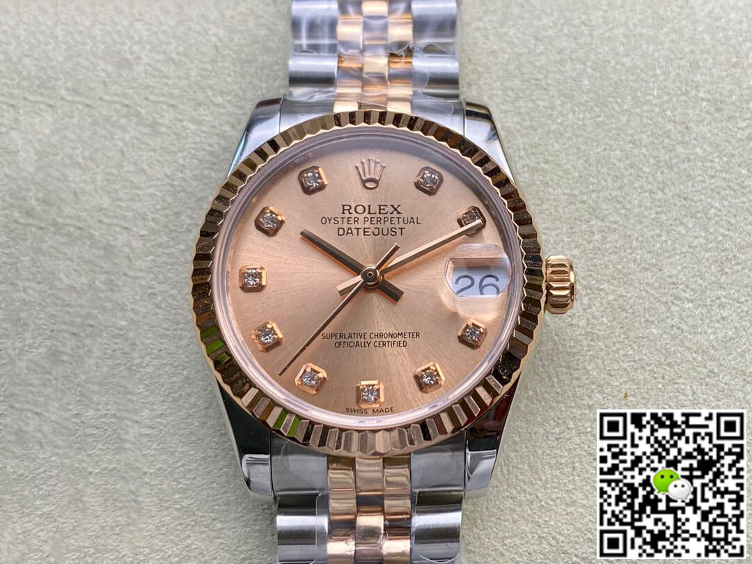 Replica Rolex Datejust M278271-0024 31MM 1:1 Best Edition Rose Gold Dial - DEEPREPS