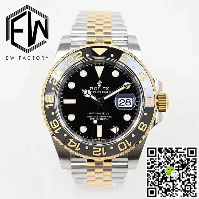 Replica Rolex GMT Master II M126713grnr-0001 1:1 Best Edition Black Dial - DEEPREPS