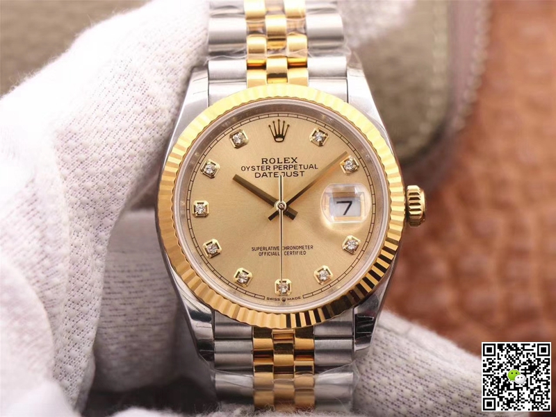 Replica Rolex Datejust M126233-0017 1:1 Best Edition Champagne Dial Swiss ETA3235 - DEEPREPS