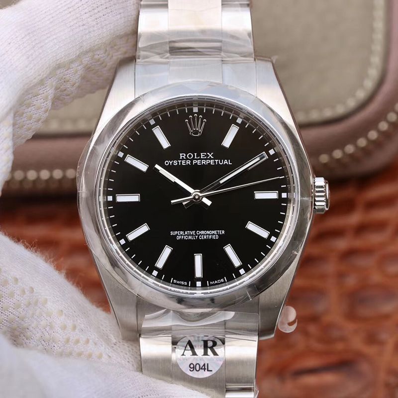 Replica Rolex Oyster Perpetual 114300 39mm 1:1 Best Edition Swiss ETA3132 Black Dial - DEEPREPS