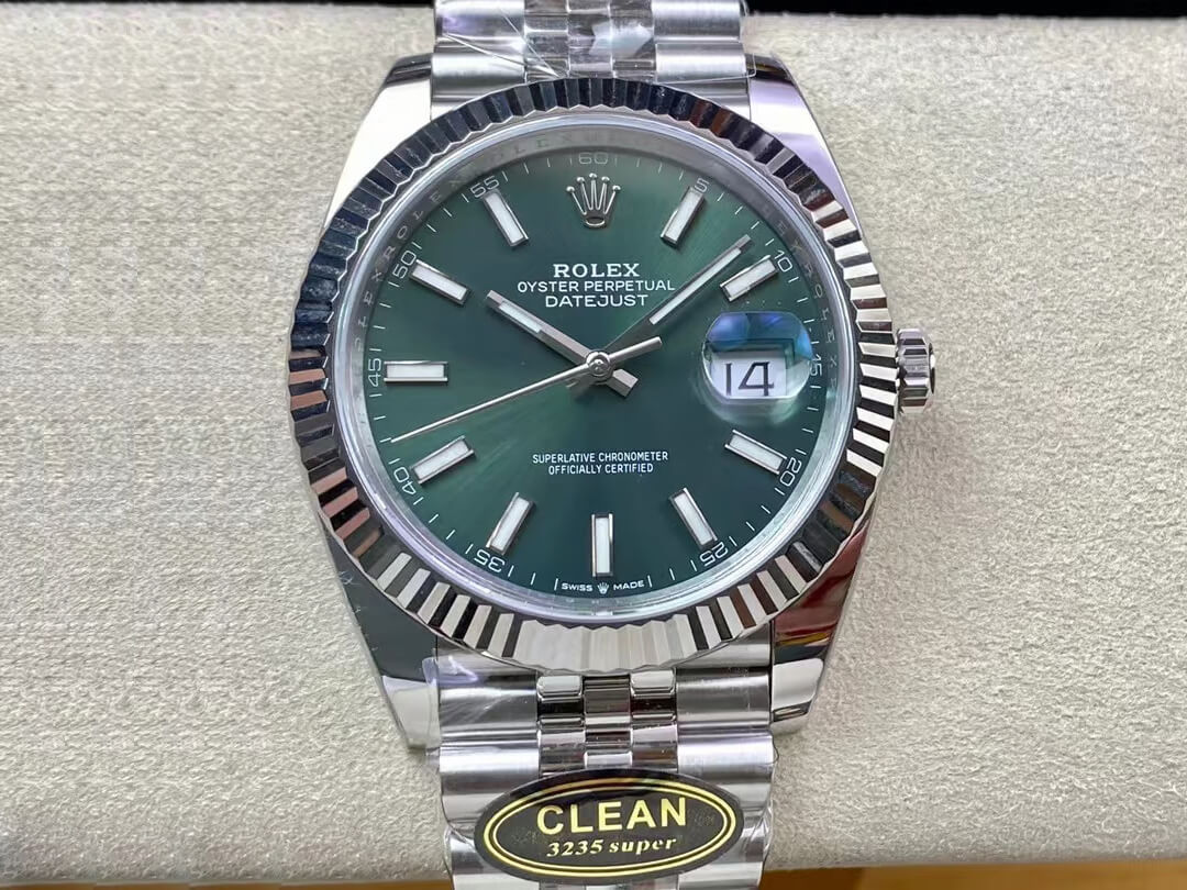 Replica Rolex Datejust M126334-0027 1:1 Best Edition Mint Green Dial - DEEPREPS
