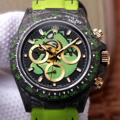 Rolex Daytona Replica Cosmos Green Exploded Dragon 1:1 Best Edition Swiss ETA7750 - DEEPREPS