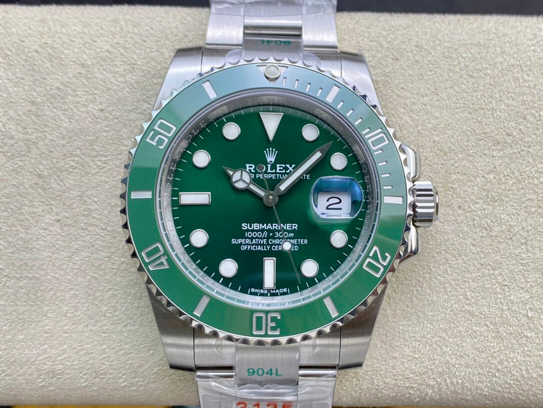 Rolex Submariner Replica 116610LV-97200 1:1 Best Edition ZF Factory Green Dial Stainless Steel Strap - DEEPREPS