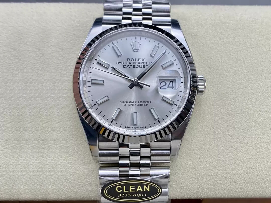 Replica Rolex Datejust M126234-0013 36MM 1:1 Best Edition Silver Dial - DEEPREPS