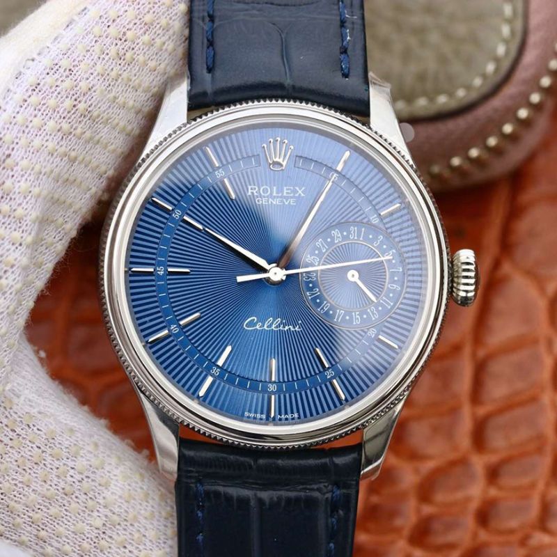 Replica Rolex Celini 50515 Mechanical Watches 1:1 Best Edition Black Leather Strap - DEEPREPS