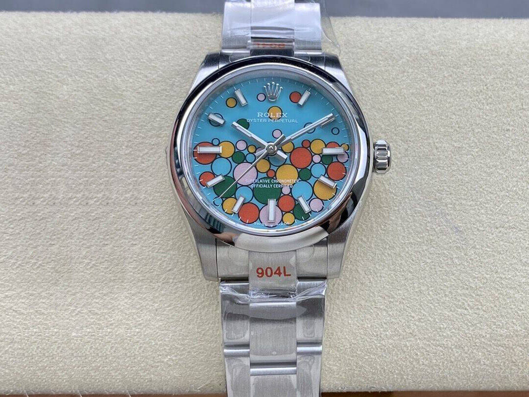 Replica Rolex Oyster Perpetual M277200-0010 31MM 1:1 Best Edition Turquoise Blue Dial - DEEPREPS