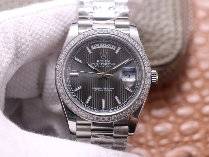 Replica Rolex Day Date M228349RBR-0008 1:1 Best Edition Grey Dial - DEEPREPS