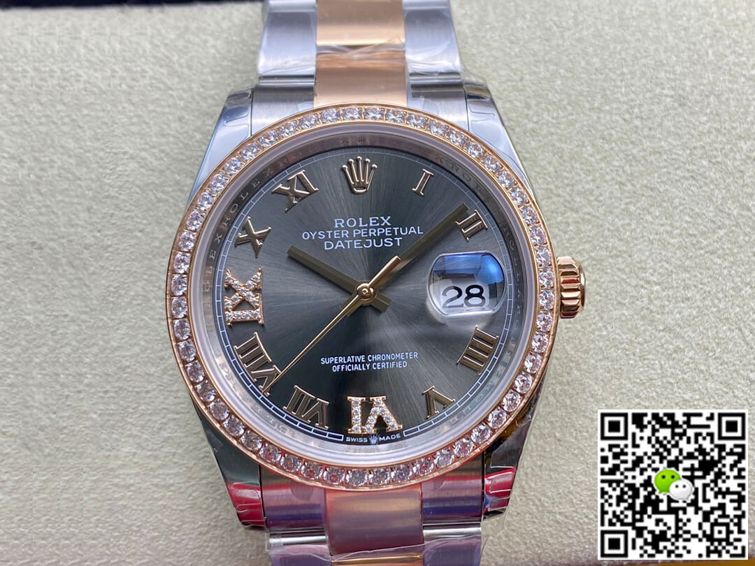Replica Rolex Datejust M126281RBR-0012 1:1 Best Edition Dark Grey Dial - DEEPREPS