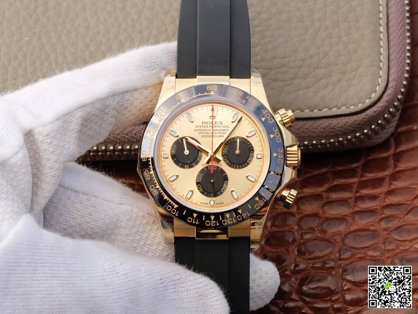 Replica Rolex Daytona Cosmograph 116518ln 1:1 Best Edition V6 Yellow Gold Dial - DEEPREPS