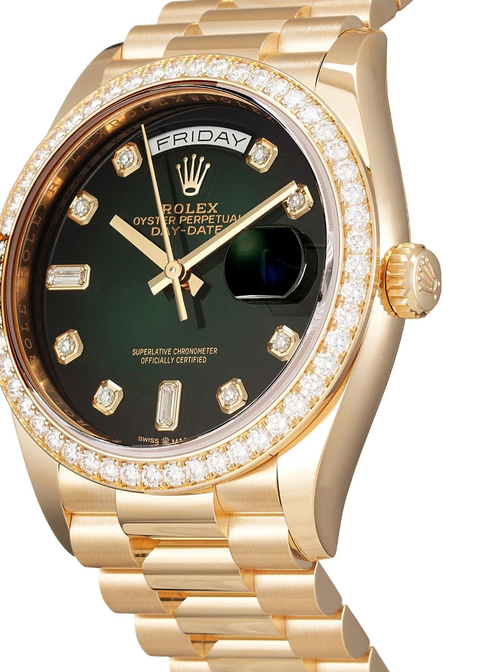 Replica Rolex Day Date M128348RBR-0035 1:1 Best Edition Gradient Green Dial - DEEPREPS