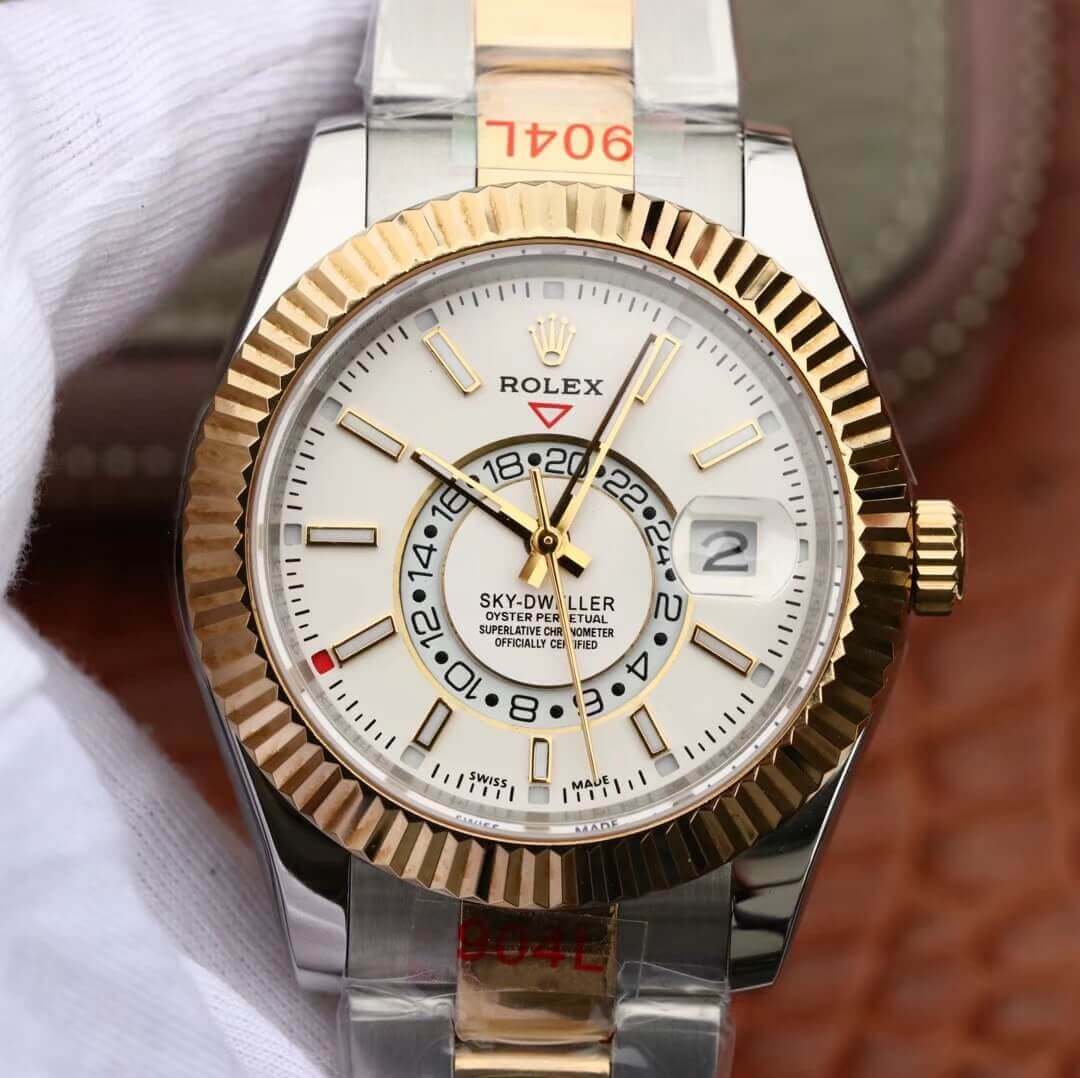 Replica Rolex Sky Dweller M326933-0009 1:1 Best Edition  White Dial - DEEPREPS