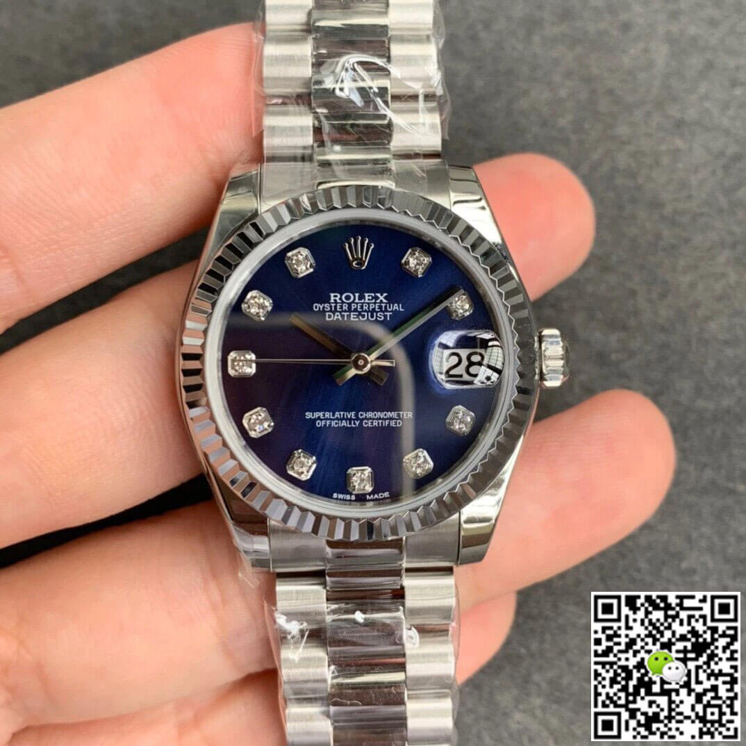Replica Rolex Datejust 31MM 1:1 Best Edition Blue Dial - DEEPREPS