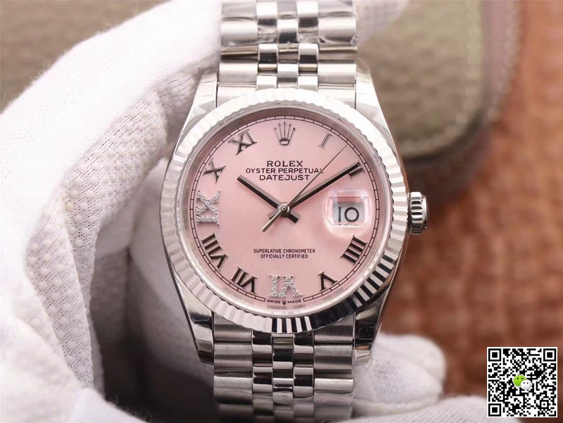Replica Rolex Datejust M126234-0031 1:1 Best Edition Pink Dial Swiss ETA3235 - DEEPREPS