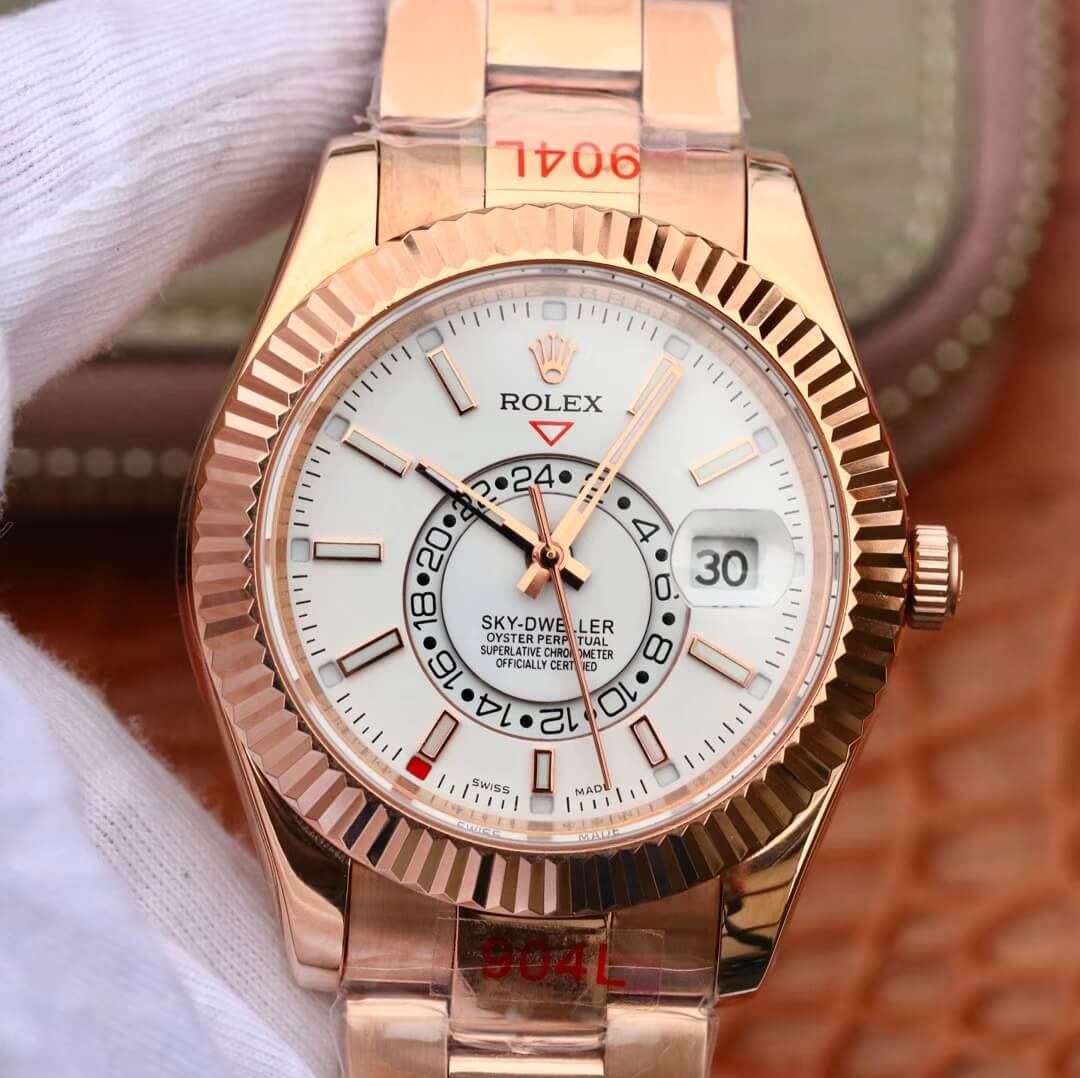 Replica Rolex Sky Dweller M326935-0005 1:1 Best Edition White Dial - DEEPREPS