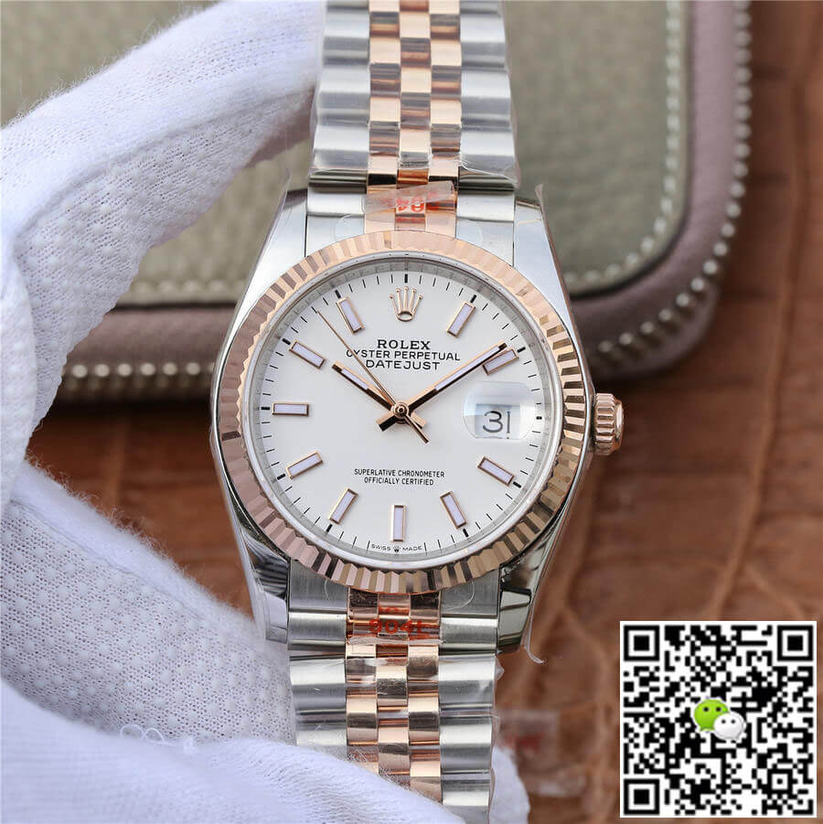 Replica Rolex Datejust M126231-0017 36MM 1:1 Best Edition White Dial - DEEPREPS