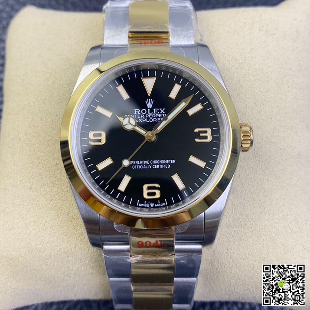 Replica Rolex Explorer M124273-0001 1:1 Best Edition Yellow Gold - DEEPREPS