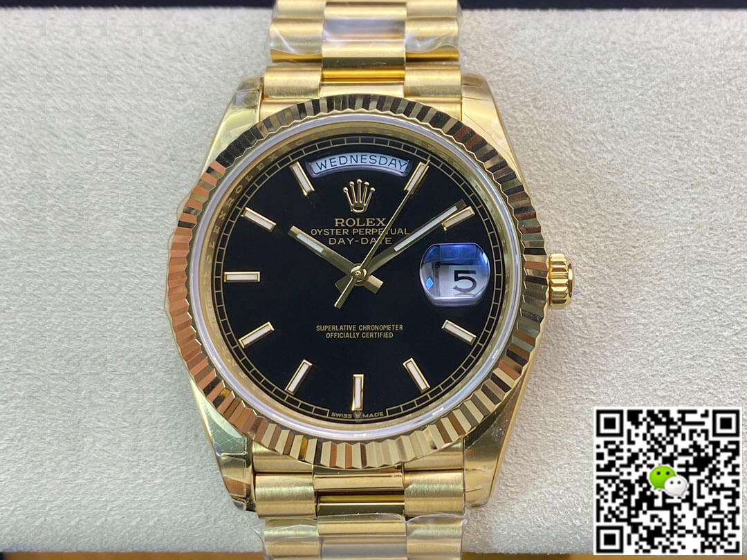 Replica Rolex Day Date 40MM 1:1 Best Edition Black Dial - DEEPREPS