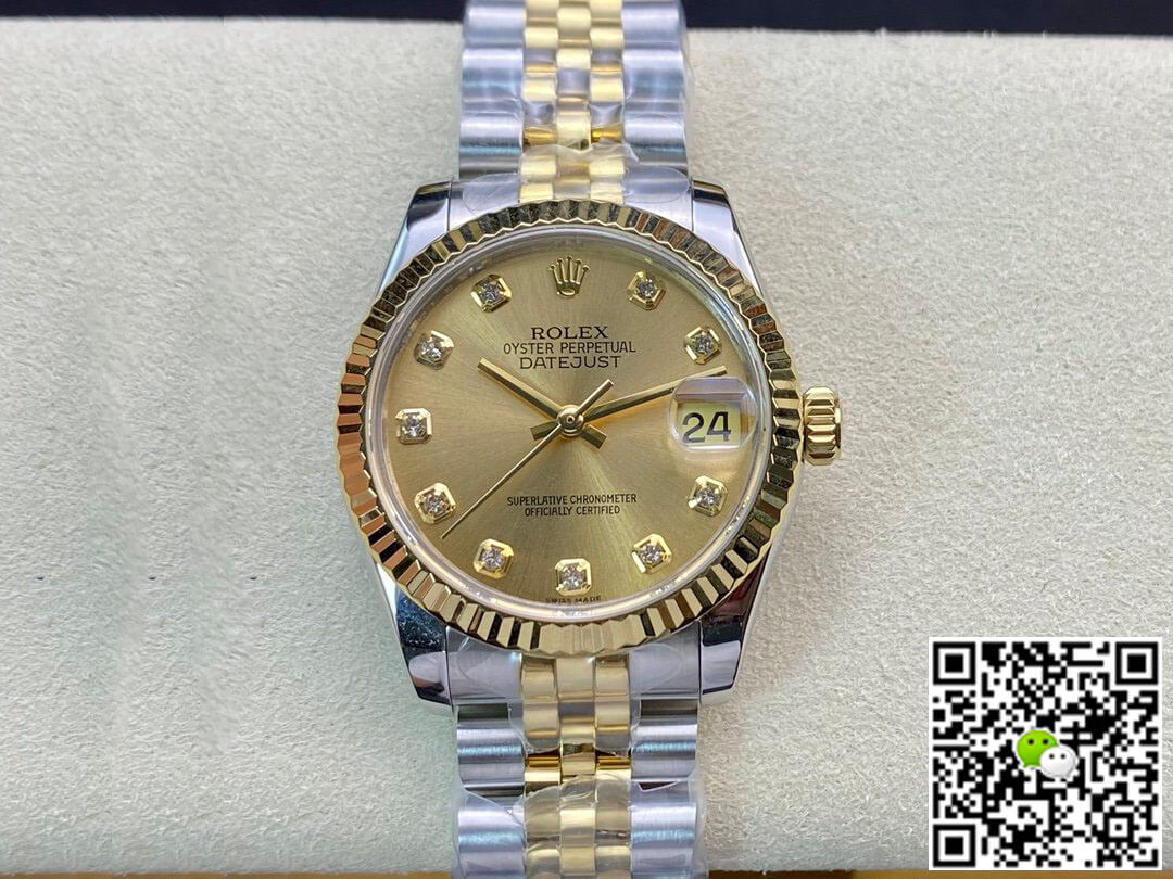 Replica Rolex Datejust M278273-0026 31MM 1:1 Best Edition Champagne Dial - DEEPREPS