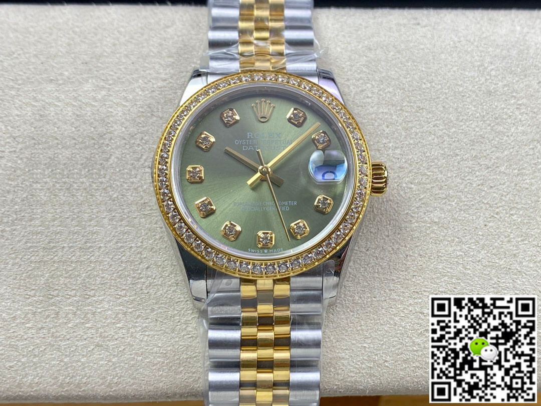 Replica Rolex Datejust M278383RBR-0030 31MM 1:1 Best Edition Diamond Bezel - DEEPREPS
