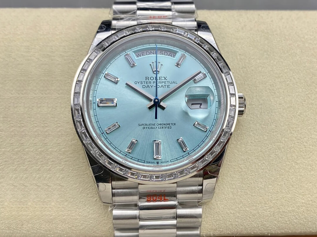 Replica Rolex Day Date M228396TBR-0002 1:1 Best Edition Ice Blue Dial - DEEPREPS