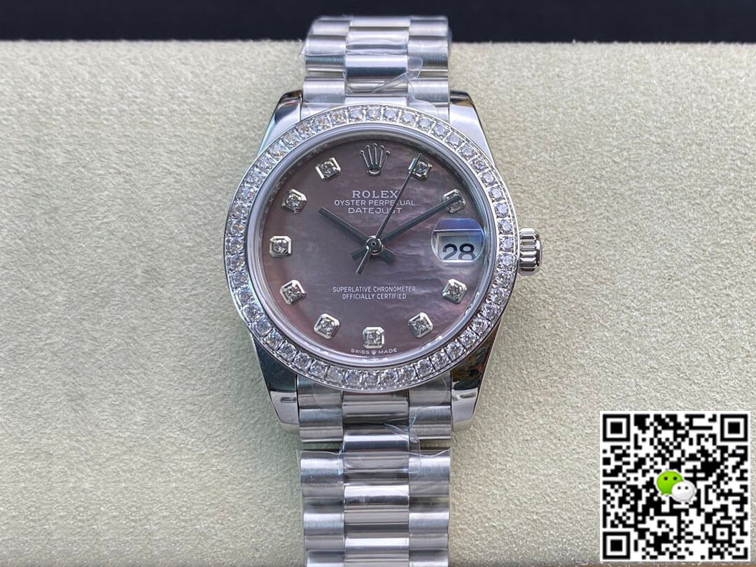 Replica Rolex Datejust M178384-0019 31MM 1:1 Best Edition Diamond-set Bezel - DEEPREPS